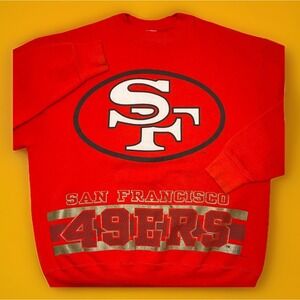 Vintage San Francisco 49ers Sweatshirt 90s Salem Sportswear Double Sided XL USA